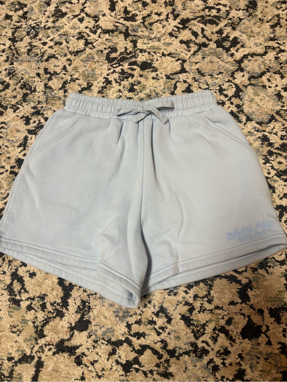 Light Blue White Fox Shorts